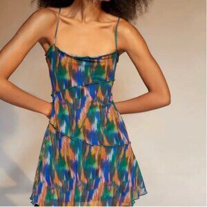 NWT UO Moxie Mesh Mini Dress L